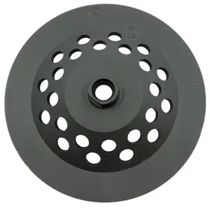 Professional 7 inch Threaded Arbor Double Row Diamond Grinding Cup Wheel for Fast Efficient Concrete Grinding