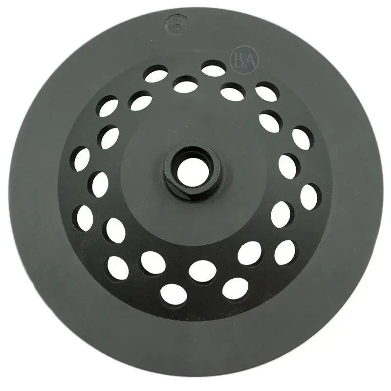 Professional 7 inch Threaded Arbor Double Row Diamond Grinding Cup Wheel for Fast Efficient Concrete Grinding