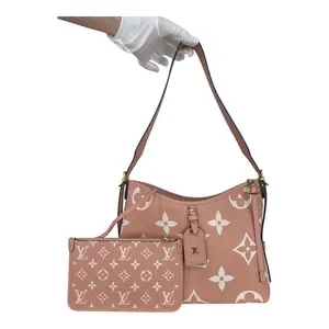 Pre-owned Louis Vuitton Empreinte Leather Shoulder Bags Carryall Pm in Bicolor Pink
