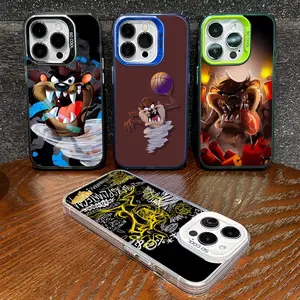 Tasmanian Devil Taz Phone Case for iphone 16 15 14 13 11 12 Pro Max Xr X Xs 8 7 Plus Color Silver Cover