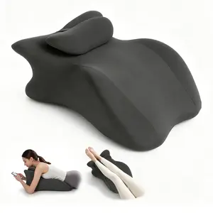 Hestia Cooling Quick Recovery Memory Foam Prone Couple Pillow for Sleeping, Ergonomic Face Down Pillow with Breathable Washable Cover, Firm Support for Neck and Shoulder Pain Relief（Grey）