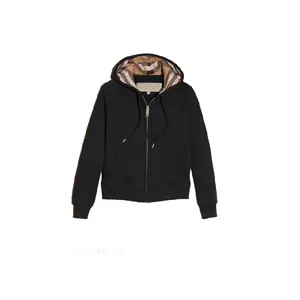 British Style Hooded Zip-Up Women’s Hoodie Jacket Cardigan – Contrast Collar Casual Coat |   Ideal for Daily Commute/Vintage Outings, Comfortable Minimalist British Style Top # BritishStyleHoodedJacket # ZipUpCardiganHoodie # ContrastCollarCasualCoat.