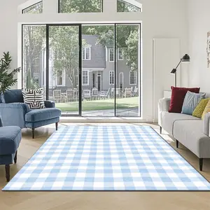 Velvet + soft and comfortable simple style stripe pattern printed carpet, home decoration carpet, Decorative area rug, living room, bedroom carpet, entrance mat