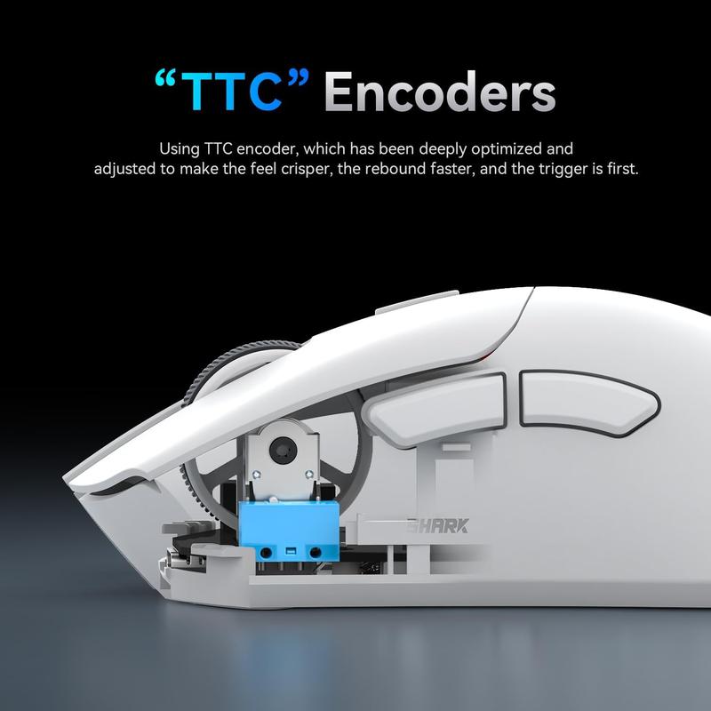 ATTACK SHARK R1 Wireless Gaming Mouse,Tri-Mode Connection ,55g Lightweight Design,18K DPI Optical Sensor,HUYU 20 Million Key Life,Ergonomic Design,for PC/Laptop/Win/Mac ergonomic computer attack shark  x3 wireless mouse lightweight gaming msivigorgk  30 r