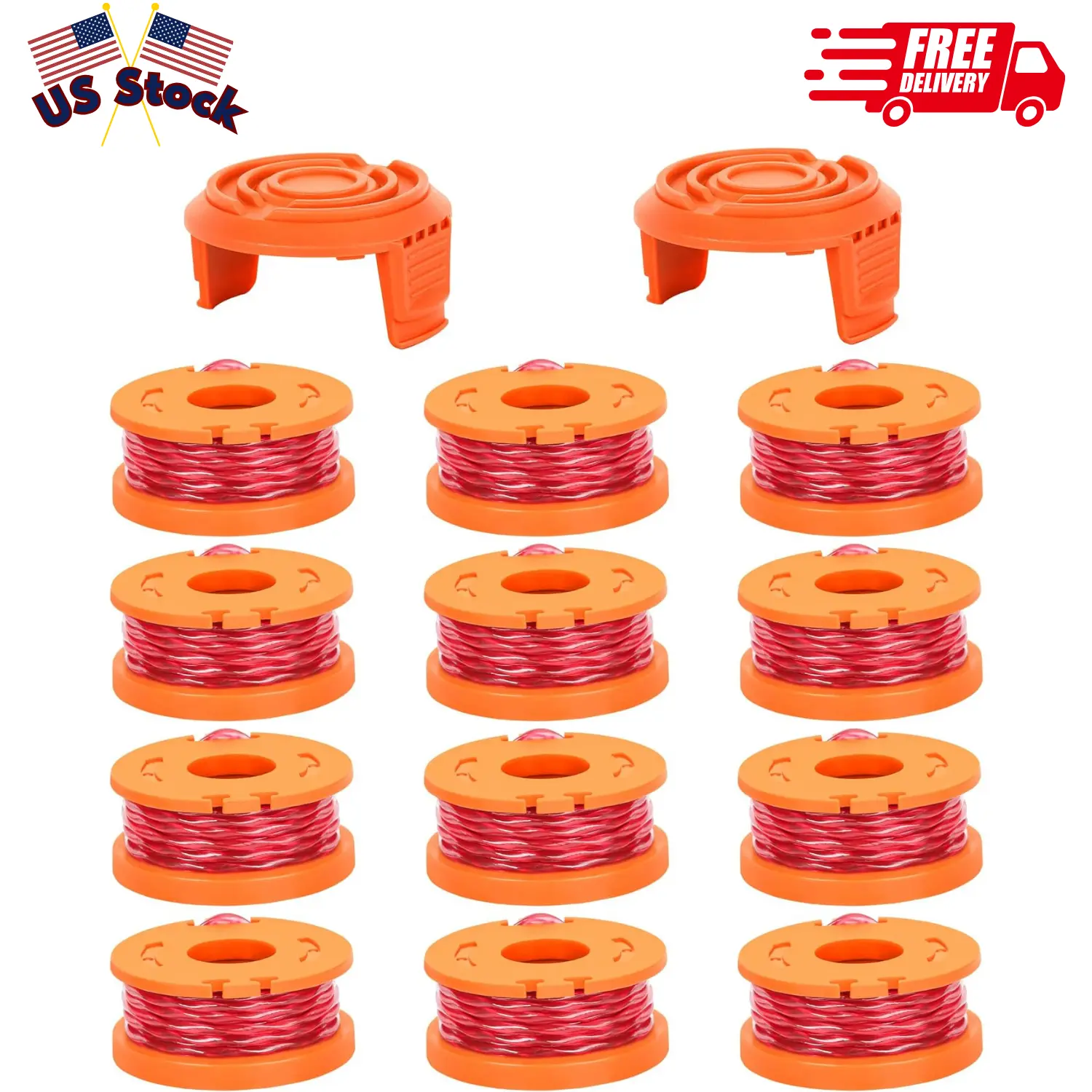 Trimmer Spool Line for Worx 14 Pack WA0010 Edger Spools Replacement