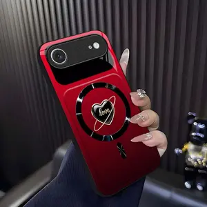 Luxury Magnetic Heart Phone Case for [iPhone 17 Air] - Aesthetic Lens Protection Cover - Viral 2026 Trend #SummerVibes 952
