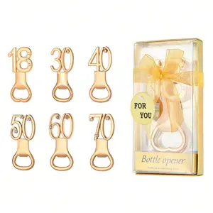 15th/18th/30th/40th/50th/60th/70th Birthday Celebration Bottle Opener - Perfect Gift for Parents, Siblings & Best Friends - Durable Zinc Alloy Beer Opener, 1pc