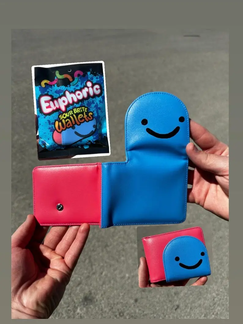 Gummy Worm Wallet, Cool Unique Wallet, Silly Wallet, HandMade Wallet, Gift for him