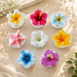 Orchid Flower Phone Grip, Pansy Shell Flower Magnetic Grip,Handmade Hibiscus Floral Aesthetic Phone Stand Holder, Accessory Gift for Friends