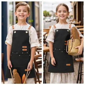 Multifunctional Kids Apron with Multiple Pockets, Suitable for Boys Girls Drawing and Crafts, Home and Kitchen Use