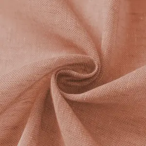 H.Versailtex Natural Linen Semi Sheer Curtains Grommet Soft Privacy Drapes TERRACOTTA 52“W x 84"L
