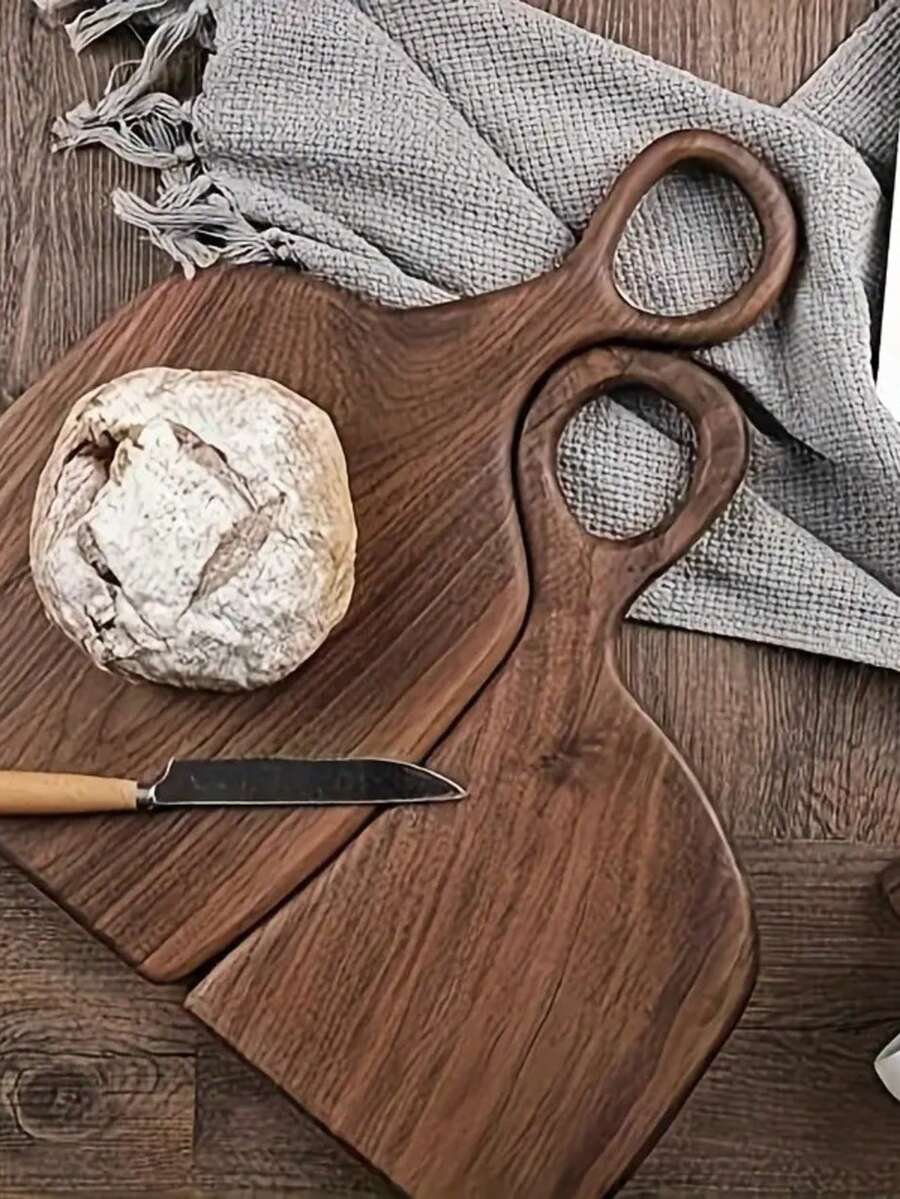 Set Of 2 Walnut Cutting Boards (15inch*7.1inch/11.8inch*5.9inch)- High Quality Handmade Kitchen Cutting Boards For Food Preparation, High-Quality Wood Material Accessories For Couples And Home Chefs