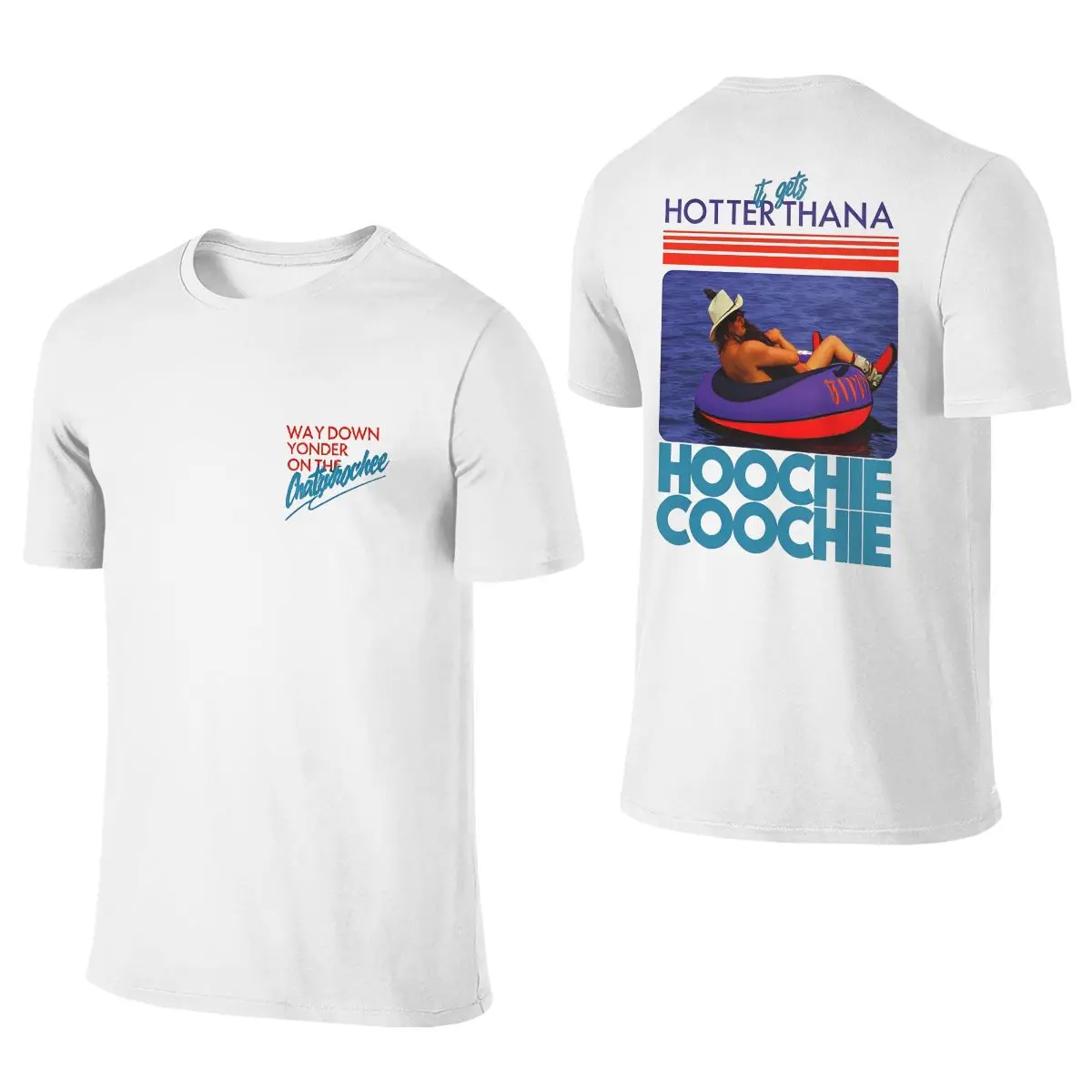 Men's Vintage Graphic T-Shirt, Casual Western "Hoochie Coochie" Shortsleeve Top in Soft Cotton for Country Concerts, Men's T Shirts, Clothes