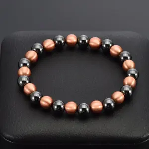 City Fashion Copper Bracelets for Women Magnetic Bracelet 99.99% Pure Copper Jewelry with 3500 Gauss Magnet Beads Trendy Stack Bangle Elegant Minimalist Bangle,Bracelet for Men and Women, for Him & Her health gift