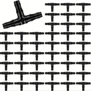 1/4" Universal Barbed Tee Fittings, Barbed Connectors, Drip Irrigation for 1/4 Inch Water Hose Connectors, Water Tube Drip Irrigation Watering System