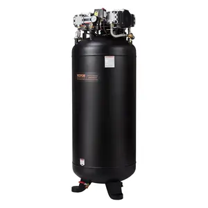 VEVOR 80 Gallon Air Compressor, 145PSI Oil Free Stationary Compressor Tank, 6.5HP 15.5SCFM@90 PSI, Quiet Compressor for Industrial Manufacturing, Workshops (220V/60Hz Single-Phase Power)