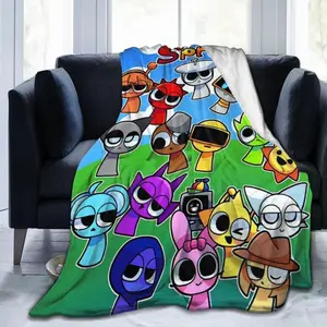 Sprunki Throw Blanket,Soft Cozy Sofa Blanket Decorative Throw Suitable for beds and sofas can also be given as a gift