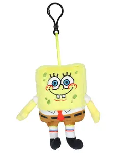 Nickelodeon Spongebob Squarepants Sea Sponge Plush Character Dangle Clip-On Hook Keychain