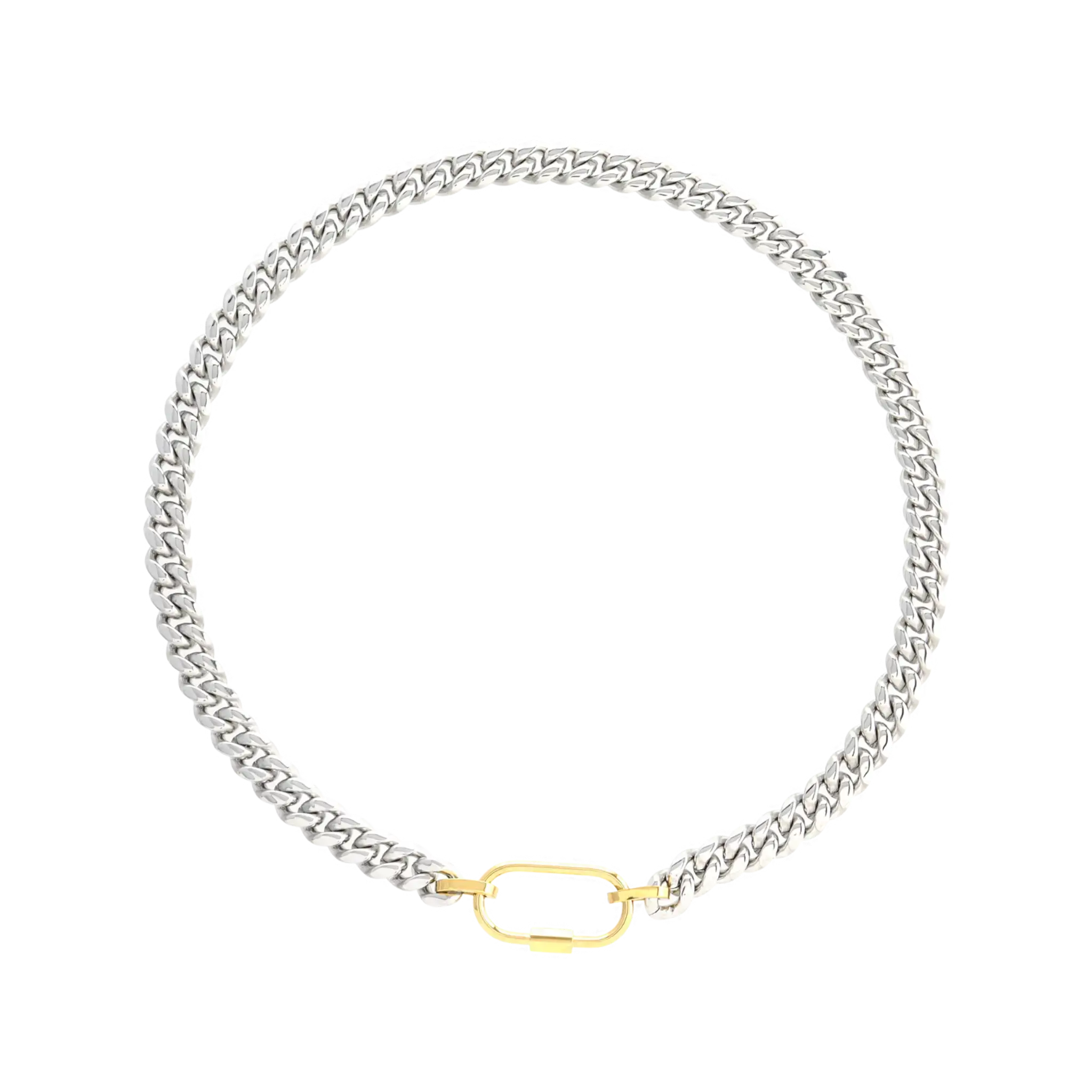 SLEEK CARABINER ANNE MIX NECKLACE