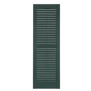 Perfect Shutters IL501555331 Premier Louver Exterior Decorative Shutter, Heritage Green - 15 x 55 in.