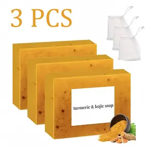 [Buy 1 Get 2 Free ] Lemon Turmeric KojicAcid SoapLemon Kojic Acid Soap BarTurmeric Soap BarKojic Acid SoapDark Spot Remover for Face
