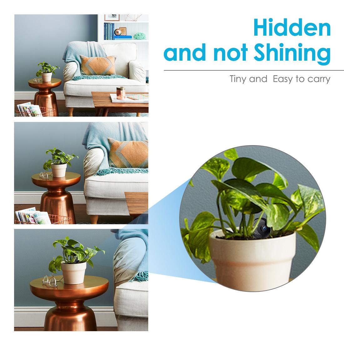 L27 4K HD Hidden Camera WiFi Security Camera Spy Cam Indoor Nanny Cam Home Security Camera App Control Motion Detection Night Vision Surveillance Camera Mini  with Infrared