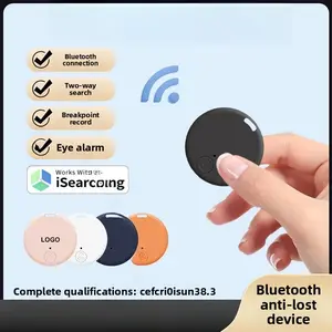 Bluetooth round smart anti-lost device tracking locator two-way children's mobile phone keychain Gps Black