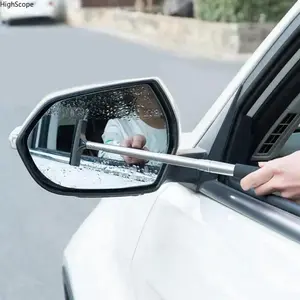 Rainy Day Car Must Haves - Retractable Rearview Mirror Wiper, Long Handle Squeegee Cleaner