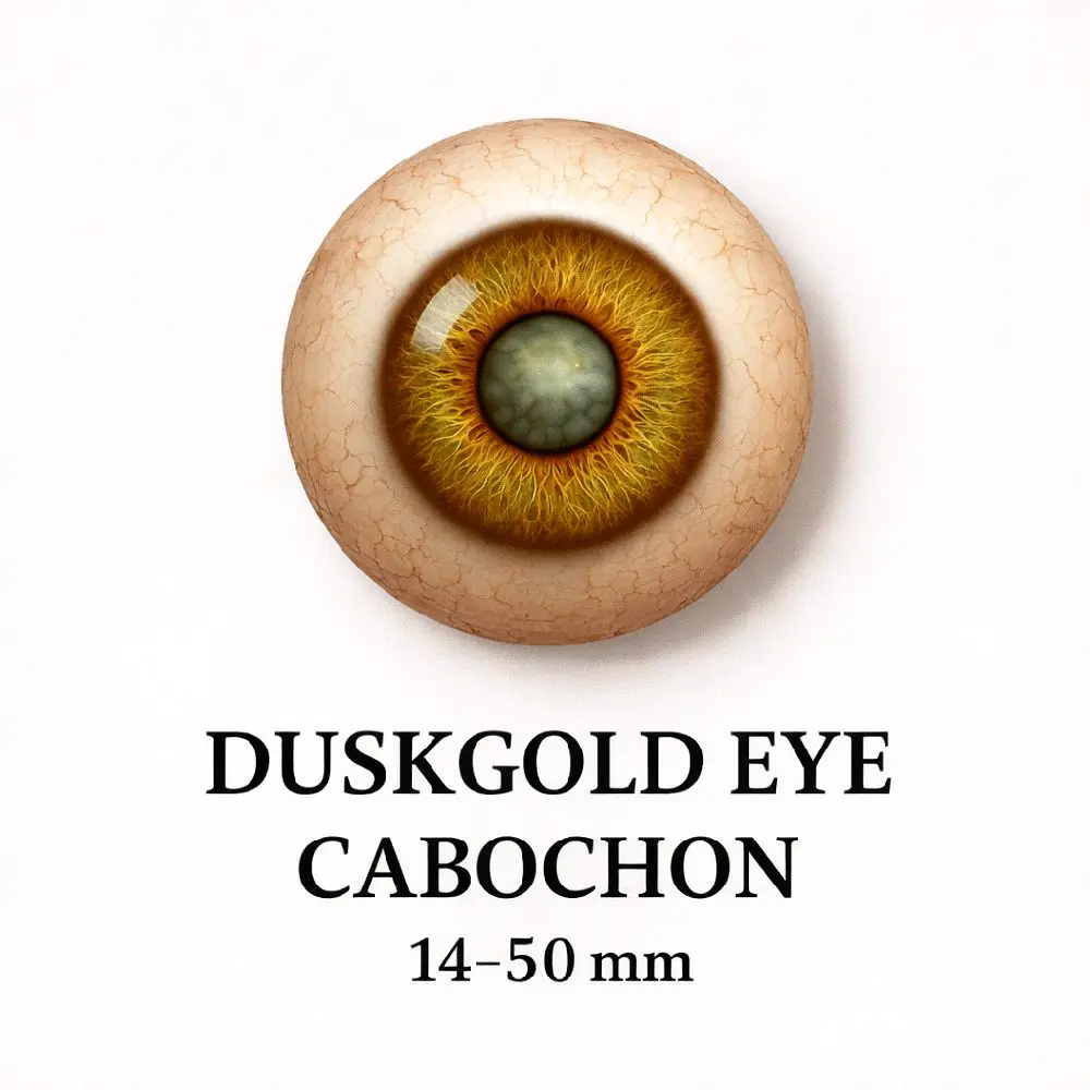 Duskgold Eye - Glass cabochon 14-50 mm