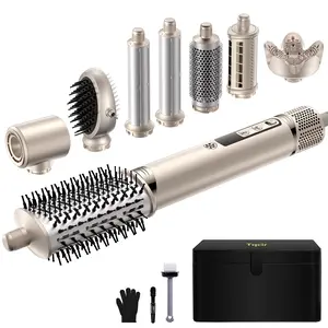 Tqcir 8-in-1 Hair Styling Tool with Auto Curler, Powerful Multi-Functional Styler for Fast Drying, Volumizing & Straightening, No Heat Damage, Perfect Hair in Minutes – Ideal Gift for Mom, Girlfriend or Yourself