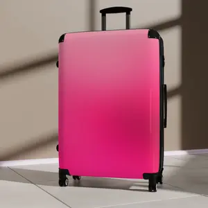 Pink, Suitcase, Vibrant Travel Suitcases - Custom Luggage for Stylish Adventurers, Carry-On Bags, Colorful Luggage, Travel Gear, Trendy Suitcases