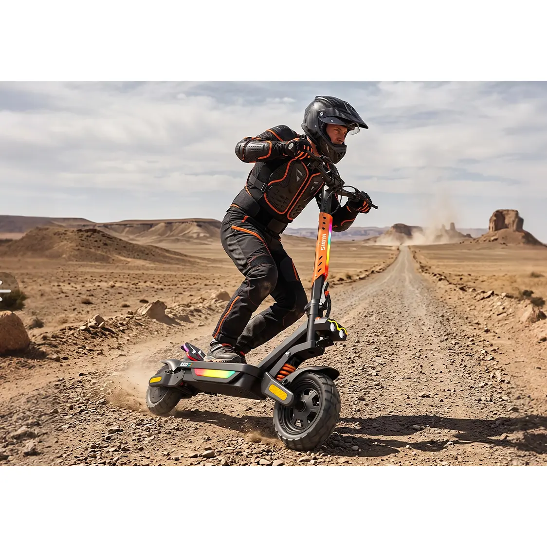 Rs20max Folding electric scooter All-terrain tires Motor peak power: 1200W  Bluetooth speaker Maximum range of 90 km Front and rear suspension and disc brakes Outdoor sports