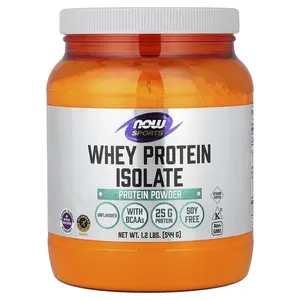 NOW Foods Sports, Whey Protein Isolate, Unflavored, 1.2 lbs (544 g)