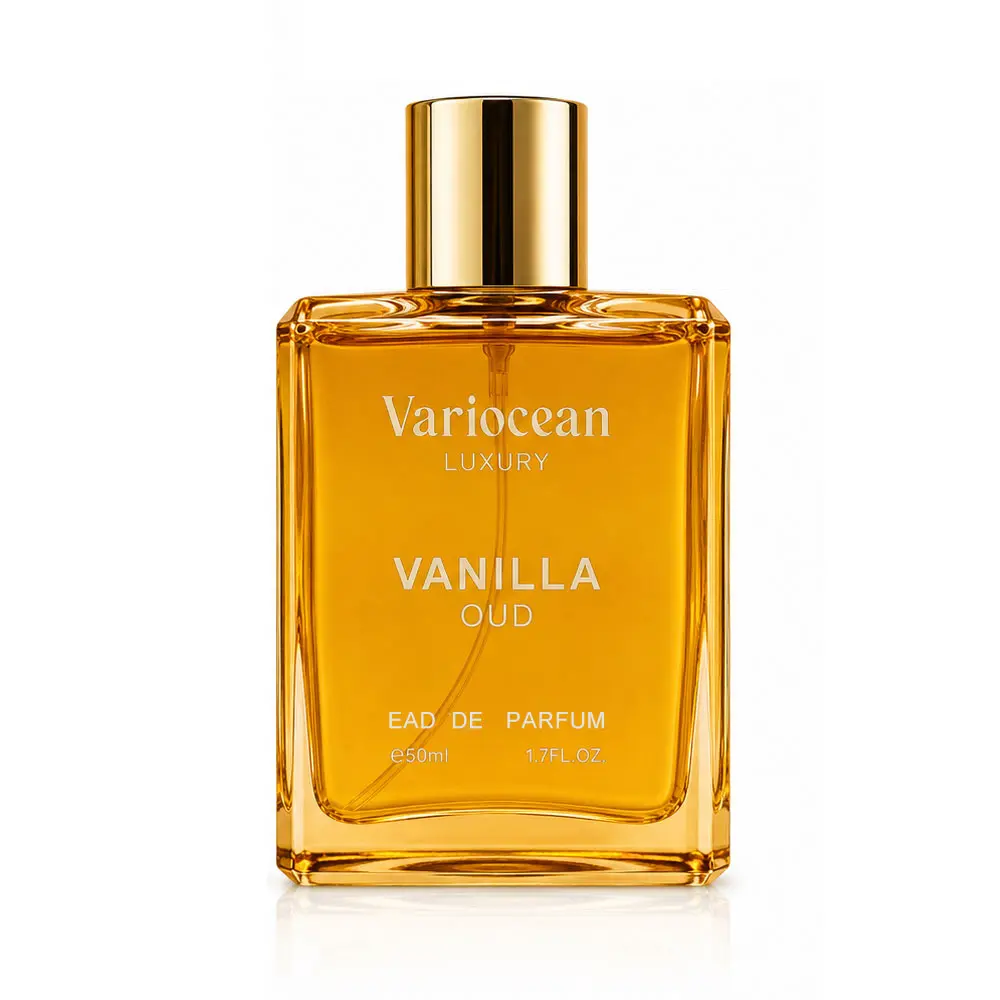 Variocean Warm Vanilla Honey Oud Perfume 50ml & 100ml (1.7 fl oz & 3.4 fl oz) | Intense Luxury Arabian Fragrance, Long-Lasting Sweet Wood Scent for Unisex, Cruelty-Free Clean Essential Oil Cologne, Unique Gift for Drivers
