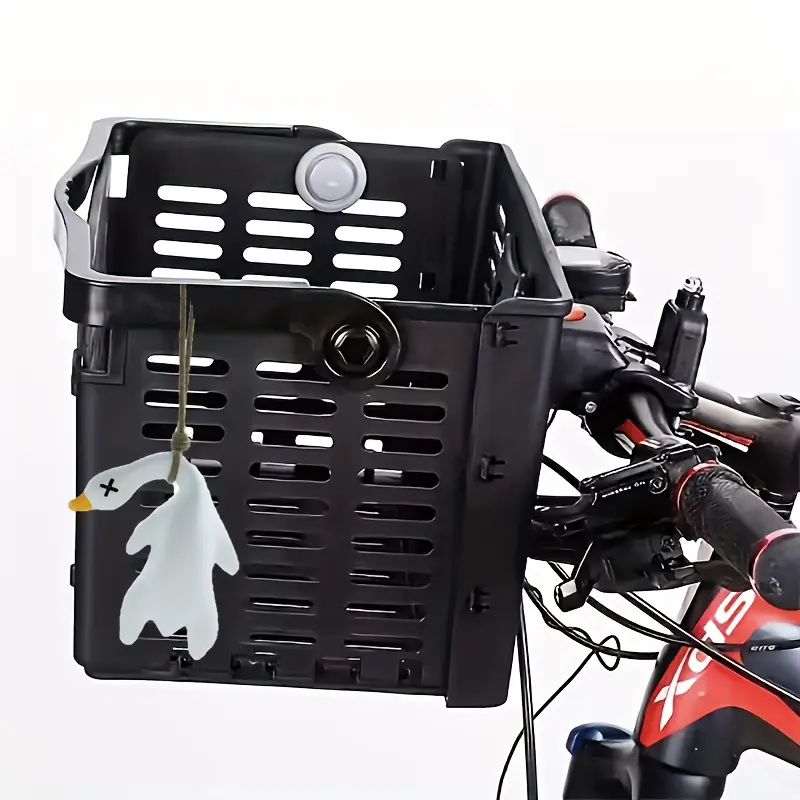 Foldable Bike Basket (11 lbs Capacity) with Handle – Front & Rear Bicycle Basket for Groceries, Pets & Commuting