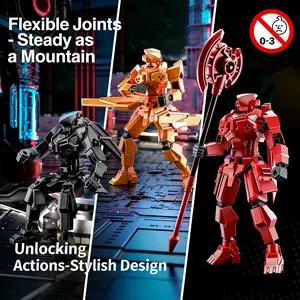 Completed Multi-Jointed Action Figure Model, DIY Assembly Toy, Transforming Mecha Model, Creative Desktop Decoration Gift