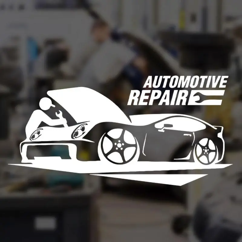 Automotive Repair Sign Car Service Garage Wall Decal Vinyl Auto Repair Shop Workshop, Factory Decoration Sticker Wallpaper A103