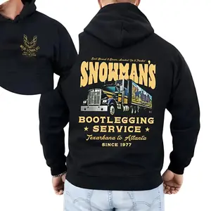 Snowman Bootlegging Service Hoodie, Smokey and the Bandit Truck Sweatshirt, Retro Trucker Pullover Apparel Cotton Casual Tee, Gift For Women And Man