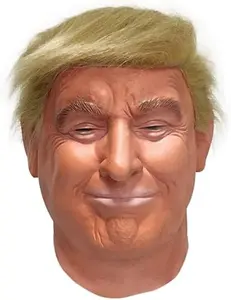 Donald Trump Realistic Latex Celebrity Mask for Adults – Perfect Halloween Costume Accessory, Orange American Campaigner Mask, Adult Size