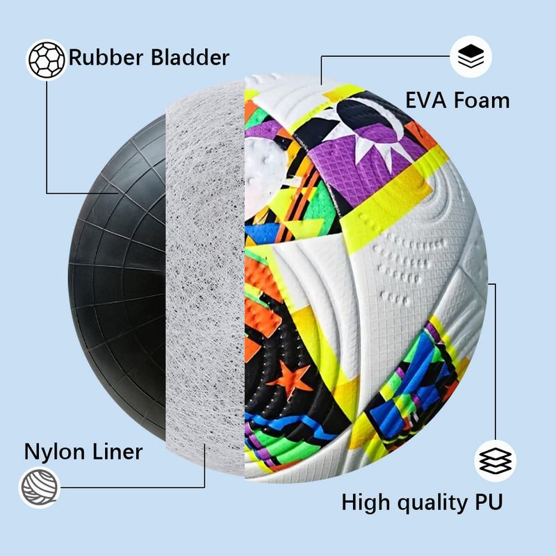 High Durability Size 5 Soccer Ball, Seamless PU Material, Anti-Explosion & Wear Resistant, Ideal for Adult Training & Matches, Football Balls