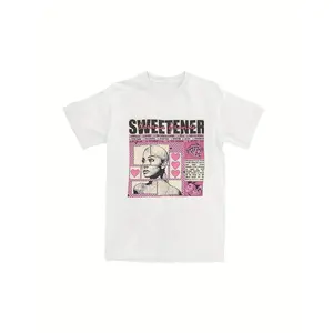 Ariana Grandes Sweetener T Shirt Men Cotton Crazy T-Shirt Crewneck Tees Short Sleeve Clothes Plus Size 220g