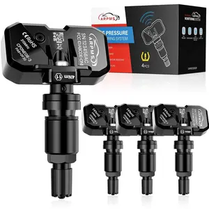TPMS Sensor, 315 Mhz Tire Pressure Monitoring Sensor Compatible for Ford F-150 250 350 Focus Fusion GT Mustang Transit Replace# HC3Z1A189A, F2GZ1A189A, F2GT1A180AC (Black, 4 PCS)