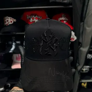 Rico Hats- NY Cristals Black Baseball Cap with NY Logo and 'New York' Text on Visor