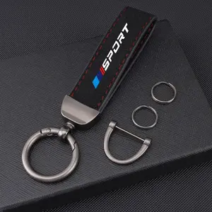Fashionable Suede Car Key Pendants for Men and Women, Genuine Leather Key Chains, Anti-Loss Keychain Buckle, Perfect Gift for Business
