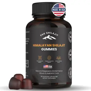 PakShilajit Organic Himalayan Shilajit Gummies, Both for men and womens, Natural Sundried Shilajit Gummies | Made in USA Natural Supplement Sugar Free Edible Fitness