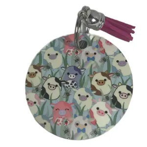 Squishmallow Inspired Squishmallow Sublimation Keychain Double Sided with same design