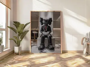 Chic KAWS Poster - Hip Figure and Sneaker Art, Pop Culture Printable for Hypebeast Fans