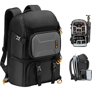 Professional Camera Backpack Large - DSLR Bag with 15.6" Laptop Compartment Tripod Holder  Raincover Outdoor Hiking Travel for Men Women Photographers - PBL
