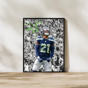 Devon Witherspoon Seattle Seahawks Art Print Poster, Seahawks Football Decor. NO FRAMED