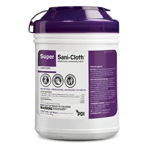 -Q55172 Professional Disposables Surface Disinfectant Super Sani-Cloth Wipes, 160 Count - Purple